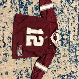 Nike Maroon and White Youth Football Jersey